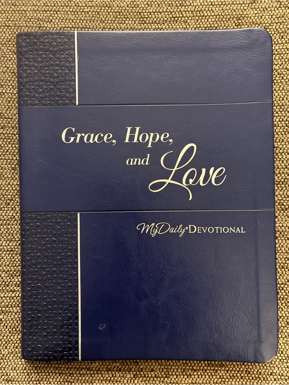 Grace, Hope, and Love MyDaily Devotional — Navy Blue Devotional Journal